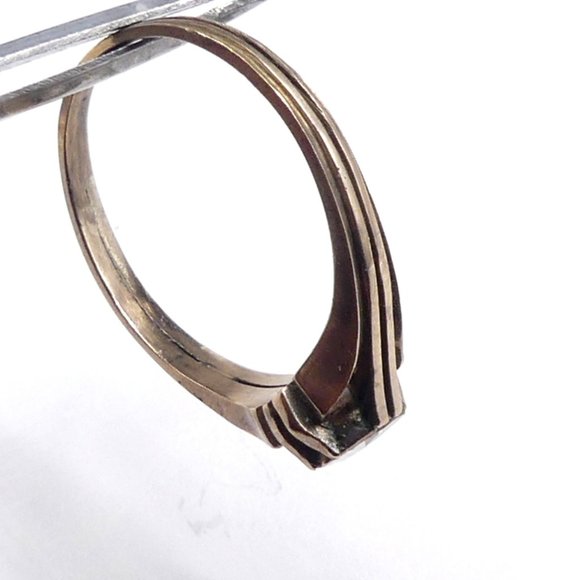 Antique 10k gold Georgian rose cut diamond foil ba - Picture 12 of 14